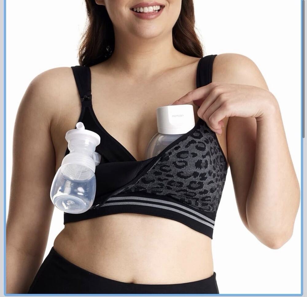 Momcozy Seamless Hands-Free Pumping & Nursing Bra, Wireless, Fixed Padding 2XL